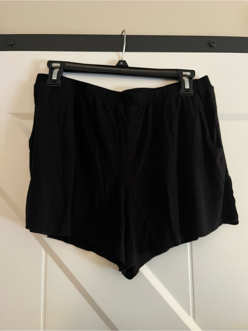 Black Flowy Lounge Shorts